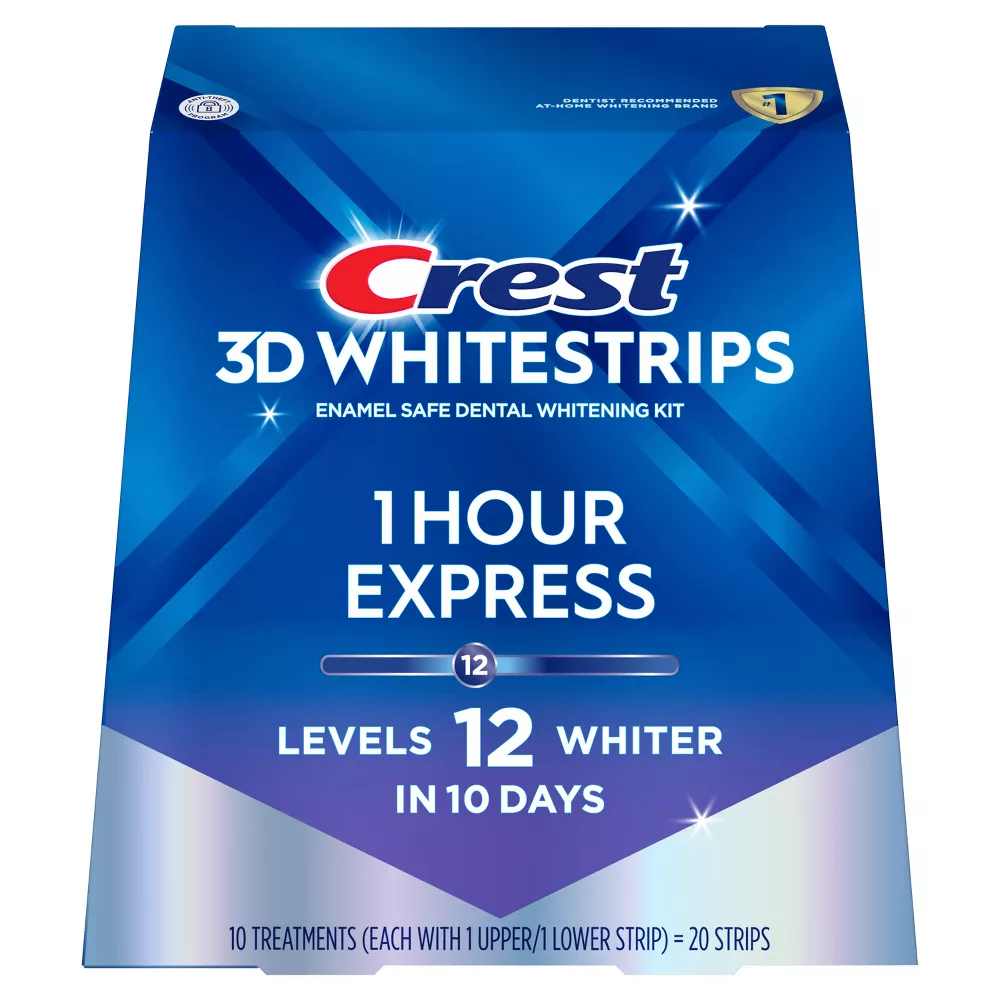 Crest 3D Whitestrips 1 Hour Express Full Box